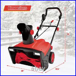 120V 15Amp Snow Blower 20 Electric Snow Thrower with180° Rotatable Chute 2 Lights