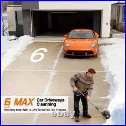 12'' Cordless Snow Shovel 20V Battery Powered Electric Snow Blower 2x 4000mah