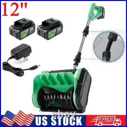 12'' Cordless Snow Shovel 21V Battery Powered Electric Fold Snow Thrower 2x4.0Ah