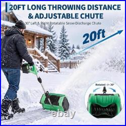 12'' Cordless Snow Shovel 21V Battery Powered Electric Fold Snow Thrower 2x4.0Ah 12'' Cordless Snow Shovel 21V Battery Powered Electric Fold Snow Thrower 2x4.0Ah