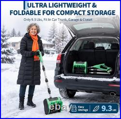 12'' Cordless Snow Shovel 21V Battery Powered Electric Fold Snow Thrower 2x4.0Ah 12'' Cordless Snow Shovel 21V Battery Powered Electric Fold Snow Thrower 2x4.0Ah