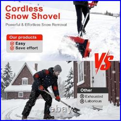 12'' Cordless Snow Shovel 21V Battery Powered Electric Snow Blower With2x Battery