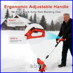 12'' Cordless Snow Shovel 21V Battery Powered Electric Snow Blower With2x Battery