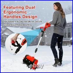 12'' Cordless Snow Shovel 21V Battery Powered Electric Snow Blower With2x Battery