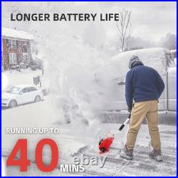 12'' Cordless Snow Shovel 21V Battery Powered Electric Snow Blower With2x Battery