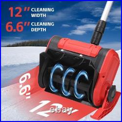 12'' Cordless Snow Shovel 21V Battery Powered Electric Snow Blower with2 Battery
