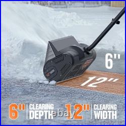 12-Inch Cordless Brushless Snow Shovel, 20V Battery Powered Snow Thrower, 20FT T 12-Inch Cordless Brushless Snow Shovel, 20V Battery Powered Snow Thrower, 20FT T
