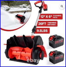 12 inch 21V Single-Stage Battery Powered Snow Shovel Electric Snow Blower New