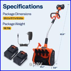 13'' Cordless Snow Shovel 40V Battery Powered Electric Snow Blower 4.0Ah Battery