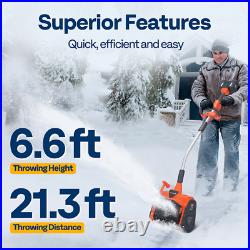 13'' Cordless Snow Shovel 40V Battery Powered Electric Snow Blower 4.0Ah Battery