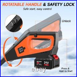 16'' Cordless Snow Shovel 21V Battery Powered Electric Snow Blower 2 3000mah