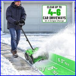 17 Cordless Snow Shovel 40V Electric Snow Thrower / Blower with2 5.2Ah Batteries 17 Cordless Snow Shovel 40V Electric Snow Thrower / Blower with2 5.2Ah Batteries