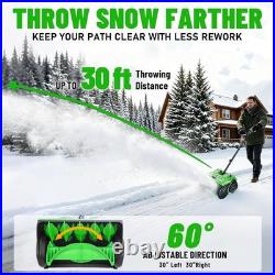 17 Cordless Snow Shovel 40V Electric Snow Thrower / Blower with2 5.2Ah Batteries 17 Cordless Snow Shovel 40V Electric Snow Thrower / Blower with2 5.2Ah Batteries