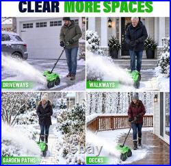 17 Cordless Snow Shovel 40V Electric Snow Thrower / Blower with2 5.2Ah Batteries