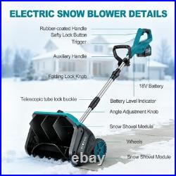 18V Cordless Electric Snow Shovel 16 Width with 2x 4.5Ah Batteries? 25FT Throw 18V Cordless Electric Snow Shovel 16 Width with 2x 4.5Ah Batteries? 25FT Throw