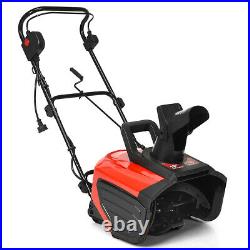 18-Inch 15 Amp Electric Snow Thrower Corded Snow Blower Ideal for Outdoor Use