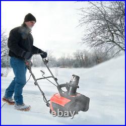 18-Inch 15 Amp Electric Snow Thrower Corded Snow Blower Ideal for Outdoor Use