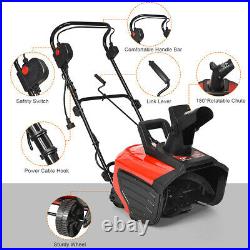 18-Inch 15 Amp Electric Snow Thrower Corded Snow Blower Ideal for Outdoor Use