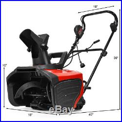 18-Inch 15 Amp Electric Snow Thrower Driveway Clean 720Lbs/Minute Snow Blower