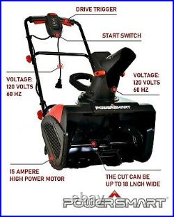 18 inch Corded 15 Amp Electric Snow Blower Thrower Shovel Hand Outdoor Corded Ya