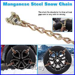 1-10 PCS Universal Winter Snow Mud Anti-skid Tire Chains For Car SUV Adjustable