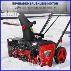 20Electric Snow Blower Cordless-Battery Snow Blower, LED Lights, Driveway, 23 FT
