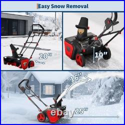 20Electric Snow Blower Cordless-Battery Snow Blower, LED Lights, Driveway, 23 FT