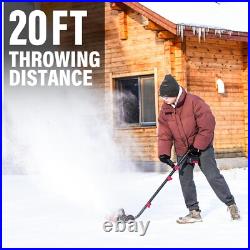 20V 13-Inch Cordless Electric Snow Shovel with Directional Plate Battery Power