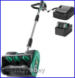 20V Cordless Snow Blower Brushless Motor Battery 12 Width 17 ft Throw Distance