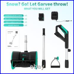 20V Cordless Snow Blower Brushless Motor Battery 12 Width 17 ft Throw Distance