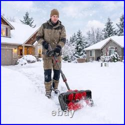 20V Cordless Snow Shovel 13in Snow Blower 20FT Throw 2x 4.0Ah Batteries Driveway