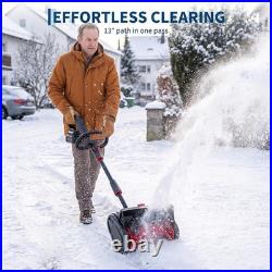 20V Cordless Snow Shovel 13in Snow Blower 20FT Throw 2x 4.0Ah Batteries Driveway
