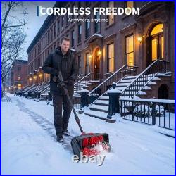 20V Cordless Snow Shovel 13in Snow Blower 20FT Throw 2x 4.0Ah Batteries Driveway