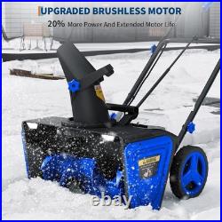 20 40V Electric Snow Blower Cordless, Battery Snow Blower with Brushless Motor