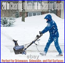 20 Corded Electric Snow Blower 1800W Steel Auger LED Lights Adjustable Chute