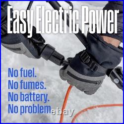 20 Corded Electric Snow Blower 1800W Steel Auger LED Lights Adjustable Chute