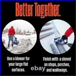 20 Corded Electric Snow Blower 1800W Steel Auger LED Lights Adjustable Chute