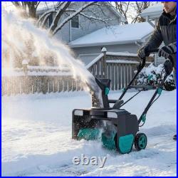 20 Corded Electric Snow Blower with Dual LED Lights 180° Chute for 25FT Throw