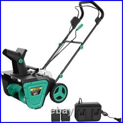 20 Cordless Snow Blower 40V Brushless Electric Snow Removel with LED & 180° Chute