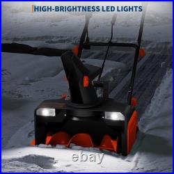 20 Electric Snow Blower, Corded Snow Blower, 25FT Throwing Distance withLED Light