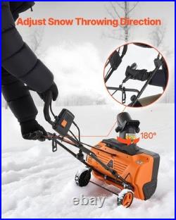 20 Inch 15A Corded Snow Blower with Rotating Chute for Driveway 25FT Throw