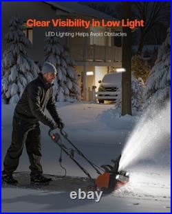 20 Inch 15A Corded Snow Blower with Rotating Chute for Driveway 25FT Throw