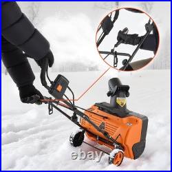 20 Inch 15A Corded Snow Blower with Rotating Chute for Driveway 25FT Throw