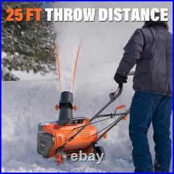 20-Inch 15-Amp Corded Electric Snow Blower 25ft Snow Throwing Distance