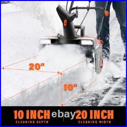 20-Inch 15-Amp Corded Electric Snow Blower 25ft Snow Throwing Distance