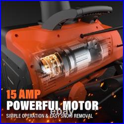 20-Inch 15-Amp Corded Electric Snow Blower 25ft Snow Throwing Distance