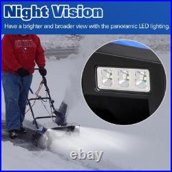 20 Inch 15 Amp Snow Blower, Walk-Behind Corded Electric Snowblower with Dual LED
