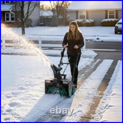 20 Powerful Electric Snow Blower 15-Amp Brushless Motor 25ft Throw & 180° Chute
