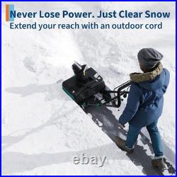 20 Powerful Electric Snow Blower 15-Amp Brushless Motor 25ft Throw & 180° Chute