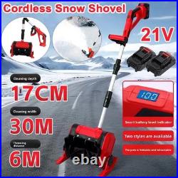 21V Cordless Snow Shovel 12 Electric Snow Blower 2x21V Battery &Charger